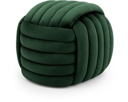 Rechthoekige voetensteun Kruk NILO 53 cm / Gestoffeerde Poef / Woonkamerstoel / fluwelen Poef / Flesgroen