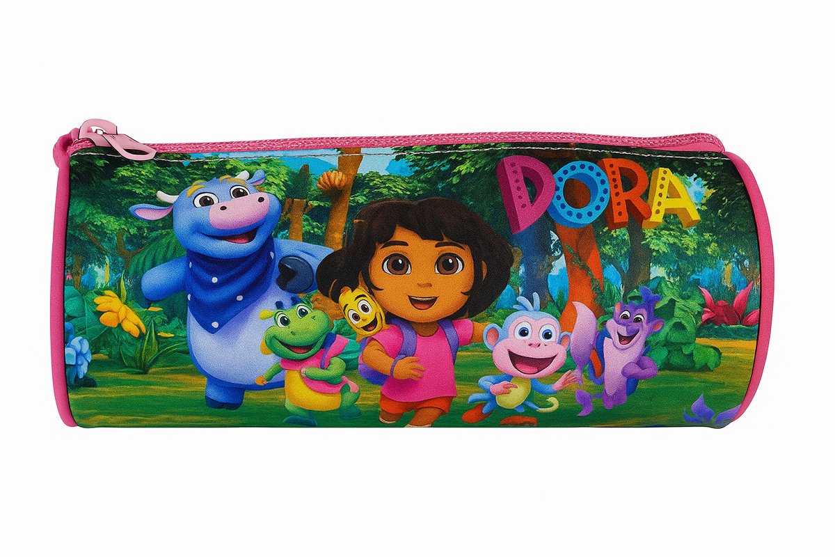 Dora the Explorer Etui 21 cm – Kinder Pennenhouder – Jungle Avontuur Print