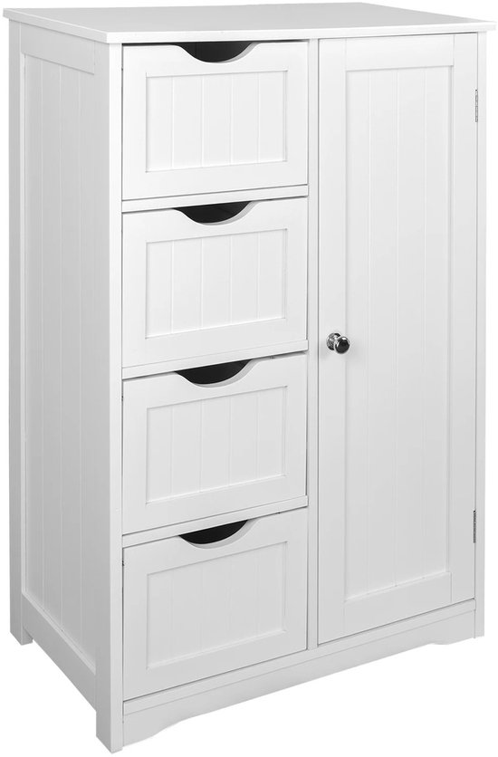 FEEOHOME Opbergkast van hout, kast diepte 30 cm, ladekast met kantelbeveiliging, commode met 6 laden, commode voor slaapkamer, woonkamer, entree
