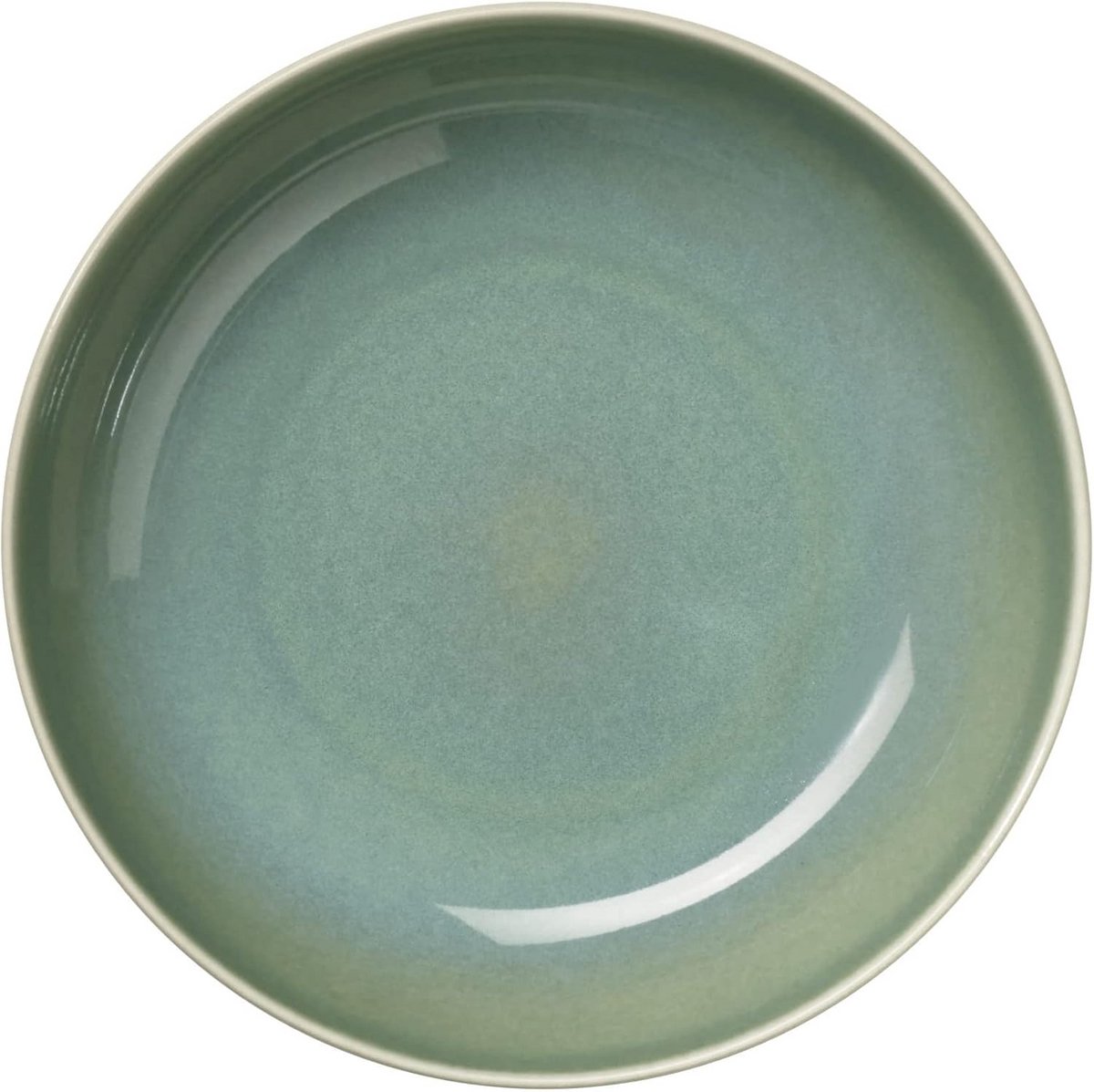 Handgemaakte pastabord Aardewerk Groen Diameter 21 cm