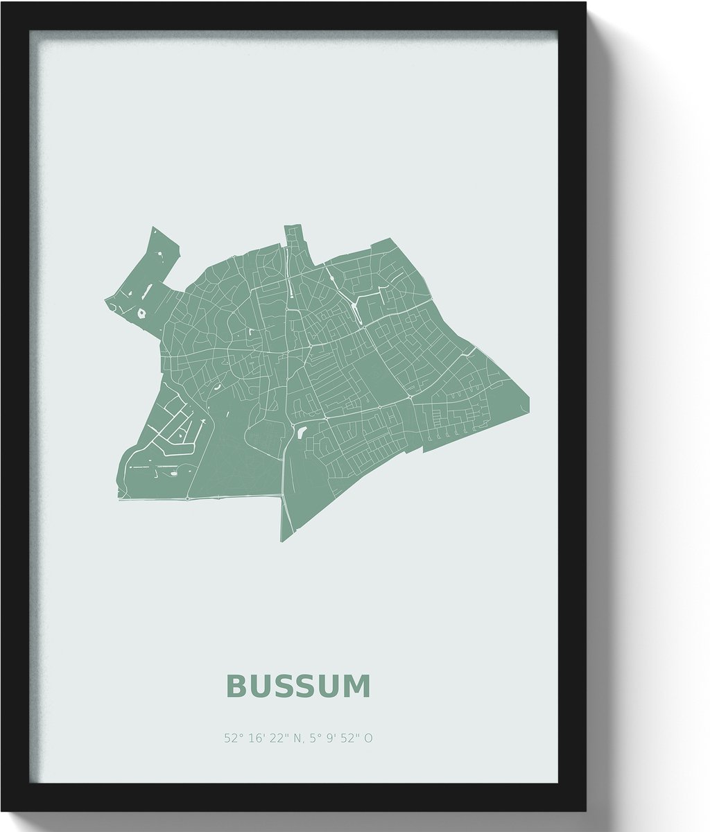 Poster Bussum A3 - 30 x 42 cm - Groen (Exclusief Lijst)