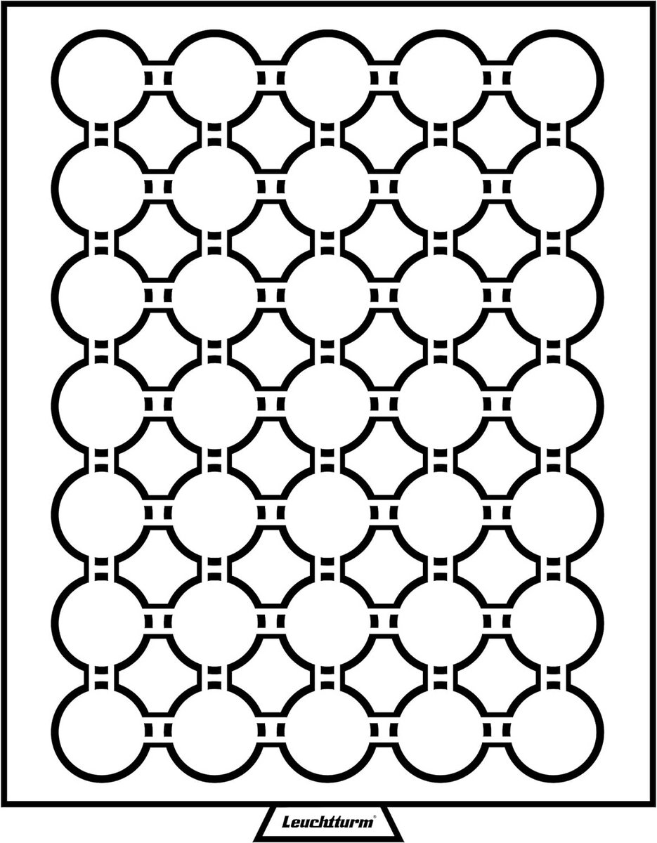 Muntdoos met 35 Vakjes voor Muntcapsules (28mm & 27mm) - Rookglas Effect