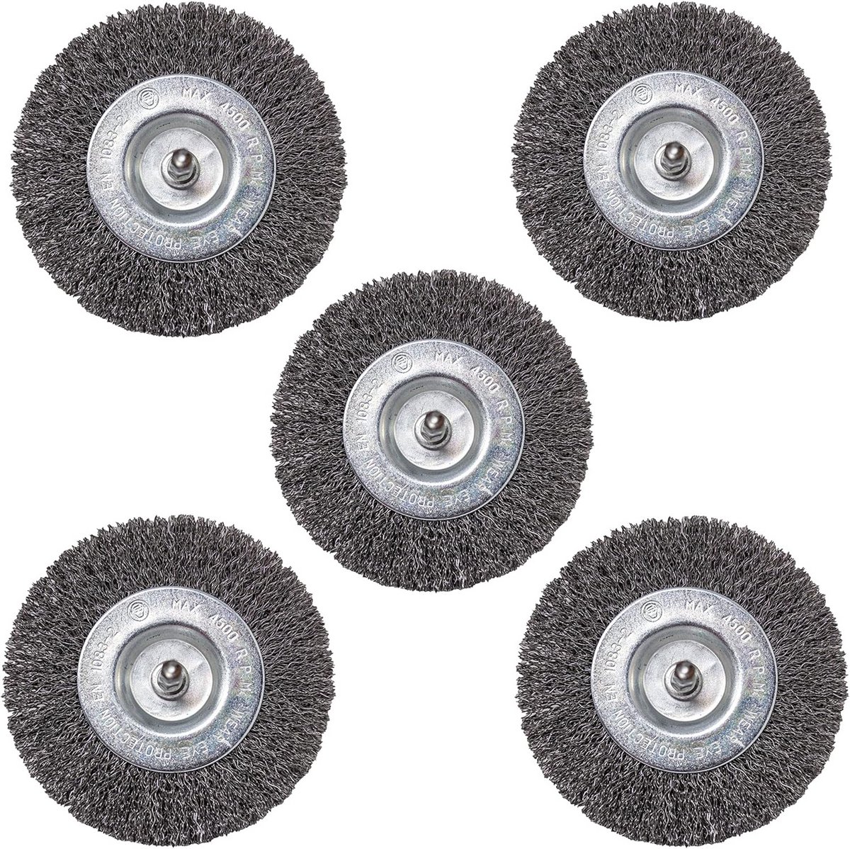 Set van 5 Voegenborstels – Nylon & Metaal – Voor Oppervlaktereiniging