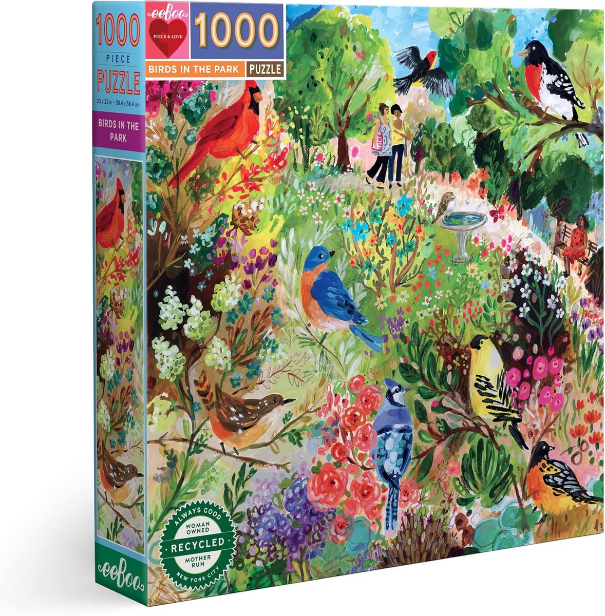 1000 Stukken Puzzel - Prachtige Vogels in het Park - Uitdagend Legpuzzel
