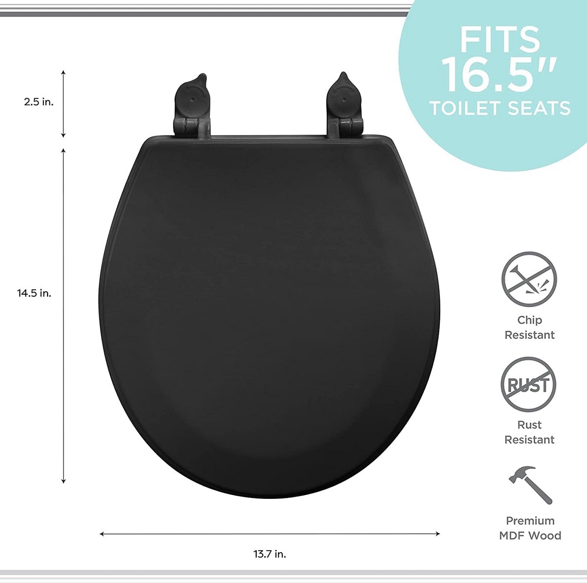 Houten Toiletbril - Toilet Seat - Badkamer Vernieuwen - Gegoten Houten Ontwerp - Standaard Rond - Roze