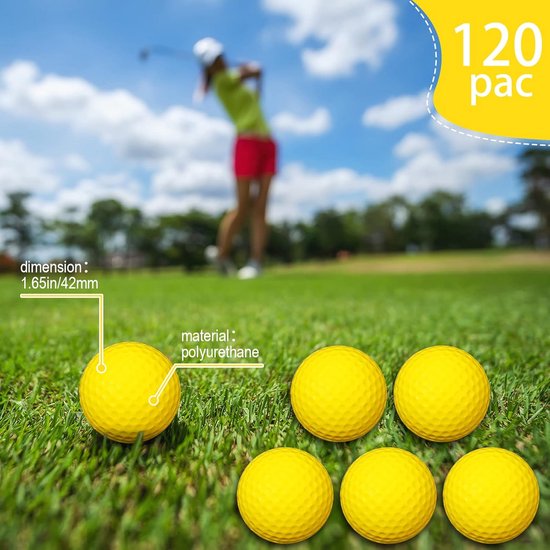 120 Stuks Schuim Oefenballen voor Golf, Zacht en Realistisch Gevoel voor Trainen Binnen of Buiten van Merkloos — afbeelding 5