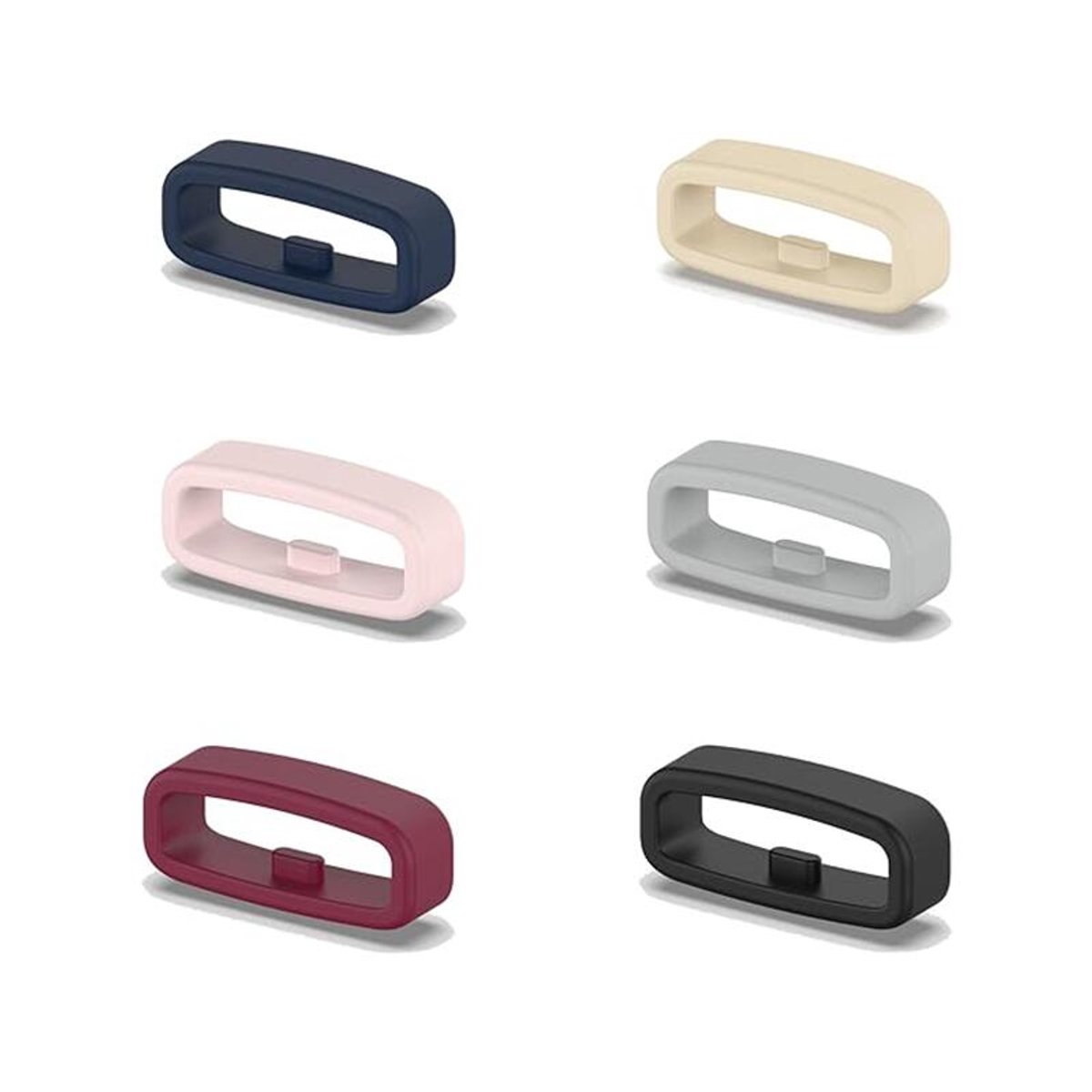 Horloge band lusje - 6 Stuks - Horlogebandgesp - Siliconen - Universeel - Vervangende horlogebandgesp - Antislip - Horlogeaccessoires - Geschikt voor horlogebandlussen met een breedte van 20 mm - 6 Kleuren