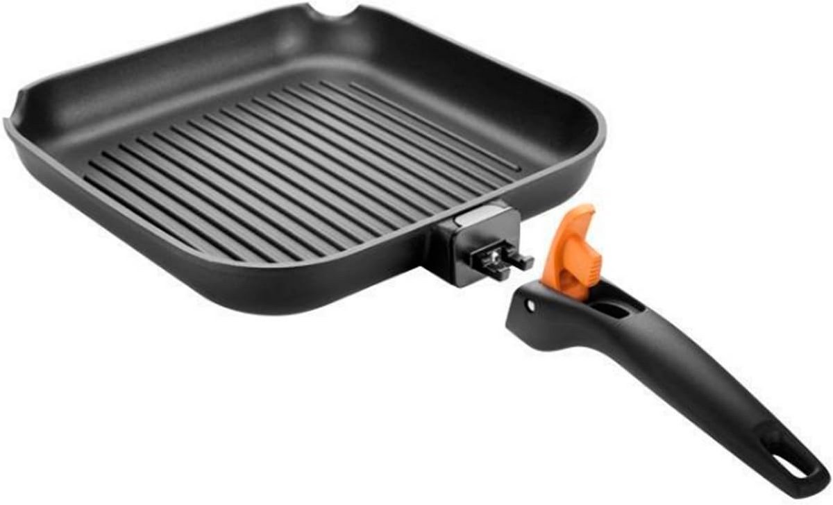 Braadpan met Afneembare Greep - Roestvrij Staal en Antiaanbaklaag - Geschikt voor Inductie en Oven - 26 cm