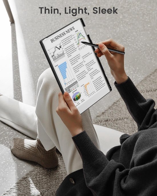 Lichtgewicht Beschermhoes met Penhouder voor 11.8 inch E-Ink Tablet (Hard Back) — afbeelding 3