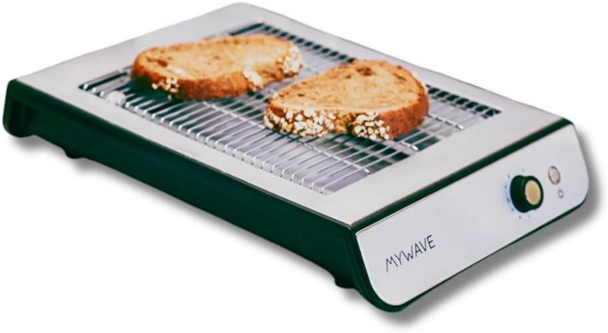 Platte Broodrooster - Horizontale Toaster voor Alle Soorten Brood en Gebak - Instelbare Temperatuur