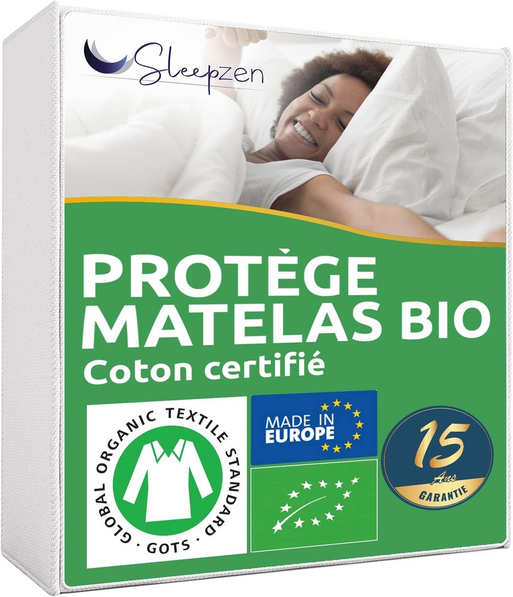 Absorberende Molton Matrasbeschermer 180x200 cm - Biologisch Katoen, Stil & Ademend