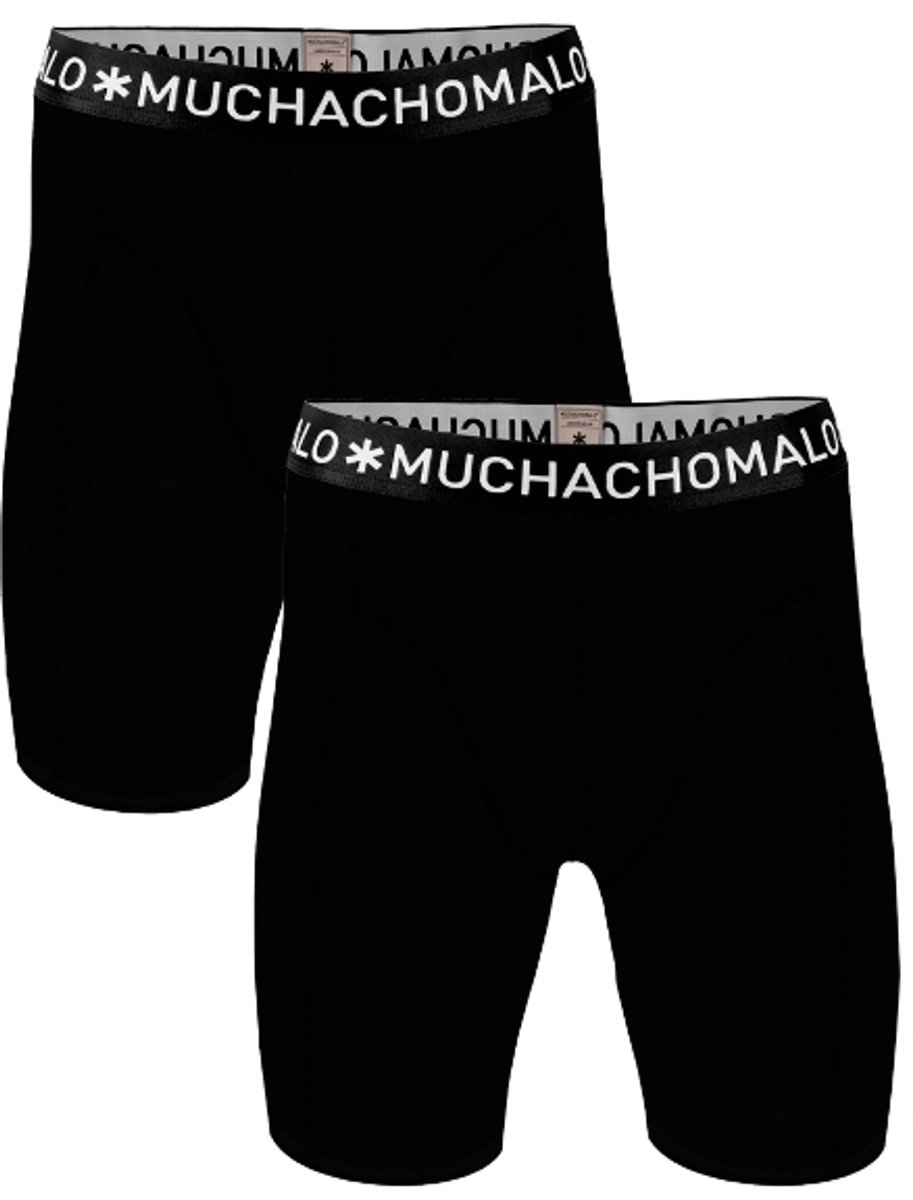 Muchachomalo boxershorts - heren boxers lange pijpen (2-pack) - Solid - Maat: 3XL