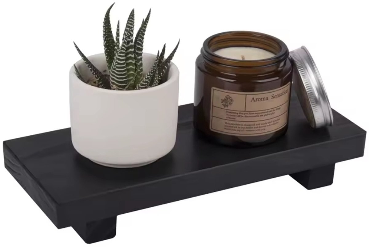 Houten Voetstuk Zeepbakje Gootsteer Zeepbakje Droog Houden Kaars Plant Lade Perfecte Boerderij Decor Voor Badkamer En Keuken