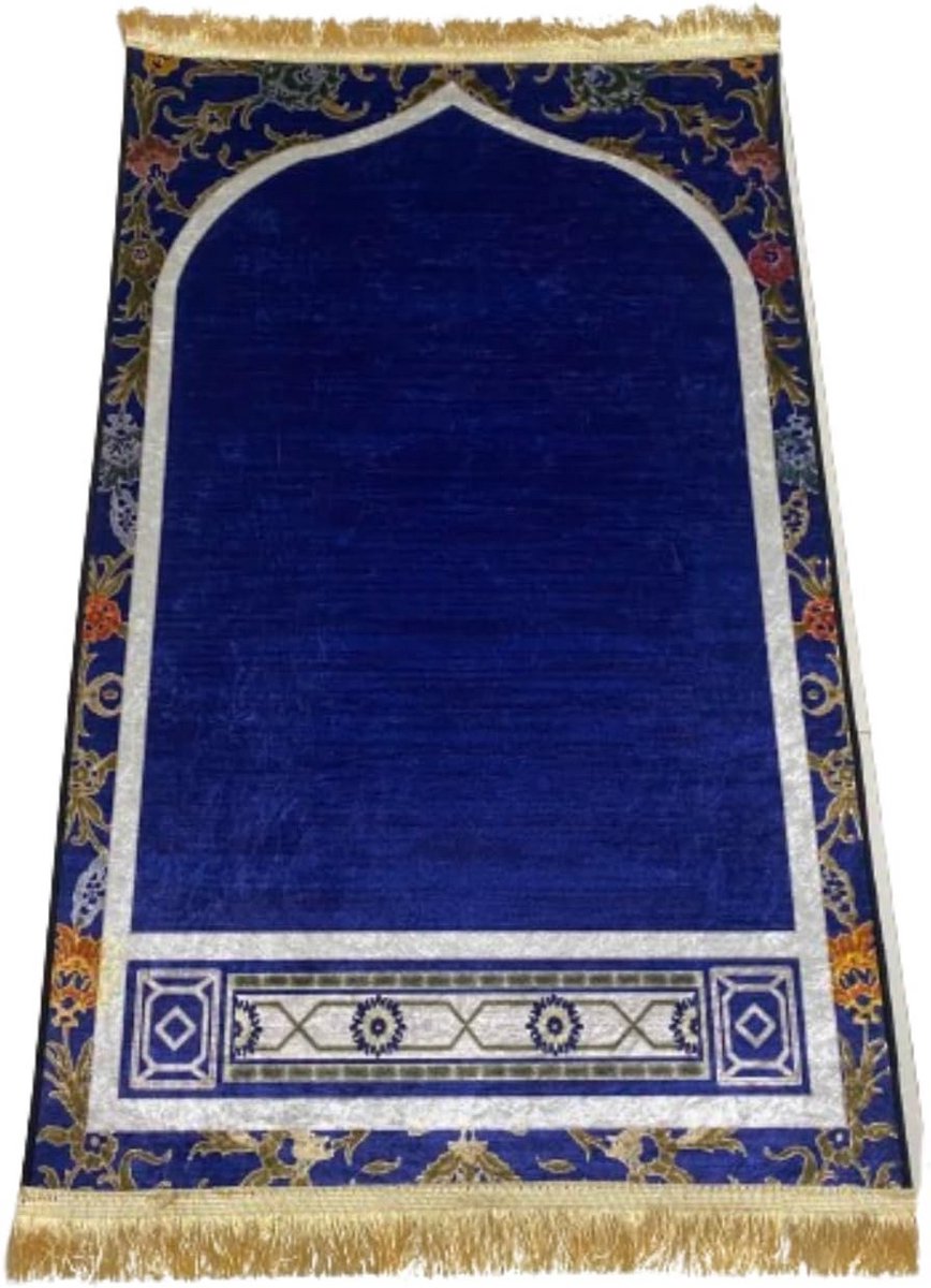 Comfortabel Gebedskleed Blauw 110x70 cm - Extra Dikke Kniebescherming