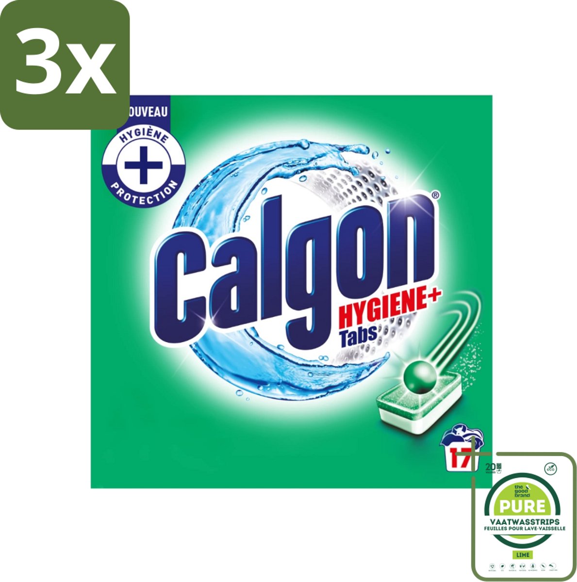 3 x Calgon - Ontkalkingsmiddel - 221 g - 17 Capsules - Grootverpakking - Wasmachine Ontkalken - Wasmachine Reiniging - Wasmachine Capsules - Kalkaanslag Verwijderen - Wasgoed Schoner