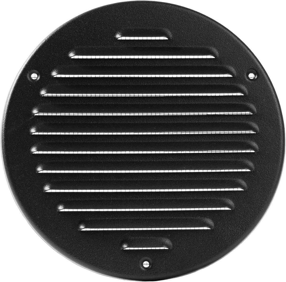 Rond Metalen Ventilatierooster 15,2 cm Zwart met Geïntegreerd Muggennet