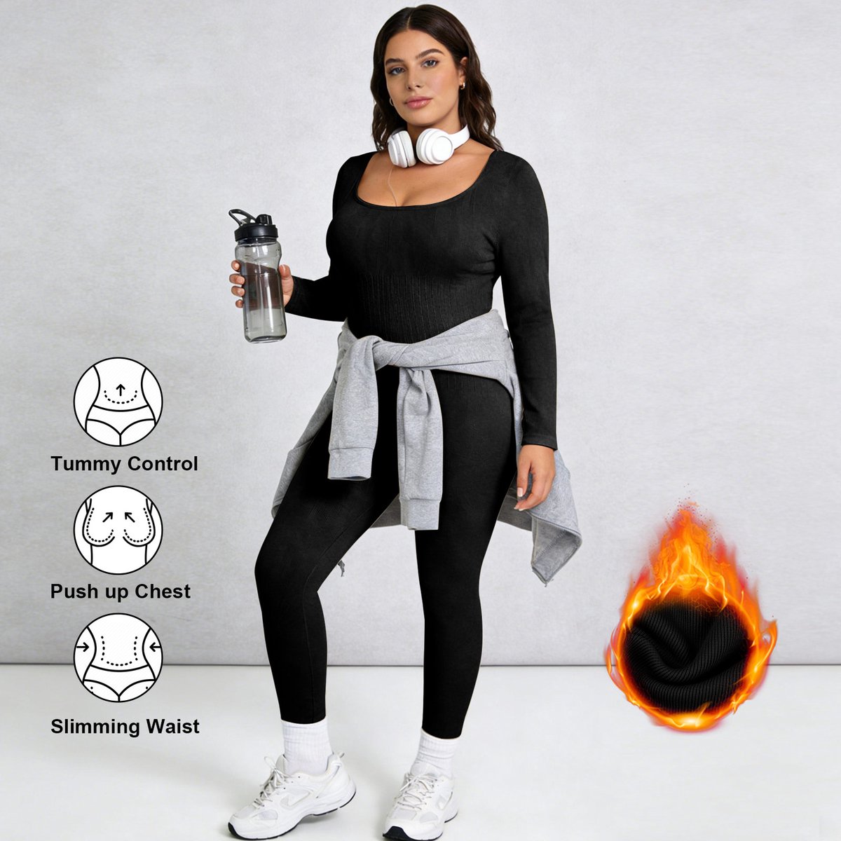 Corrigerende Shaper Body dames - Corrigerende Bodysuit Dames - Sterk Corrigerend - Onzichtbare Body - Corrigerend Ondergoed dames - Shapewear-Zwart-XXXXL