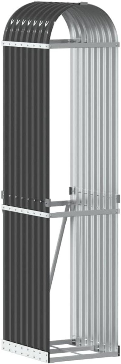 Houthokker Opslagrek 40x45x170 cm Antraciet Gegalvaniseerd Staal
