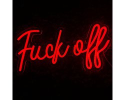 Neon Lamp - Fuck Off - Dimbaar - Incl. Ophanghaakjes - Neon Sign - Neon Verlichting - Neon Led Lamp - Wandlamp