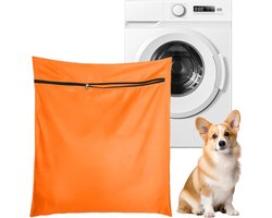 Waszak Voor Huisdieren Wasgoed - 70x80cm - Met Rits Voor Wasmachines - Vangt Dieren Haren Op - Oranje