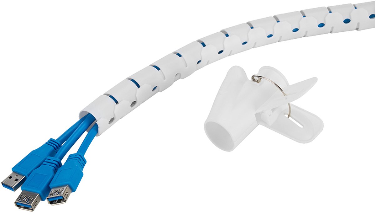 Neomounts ADS06-142WH Kabelspiraal - voor 1-5 kabels - 25 mm - universeel - wit
