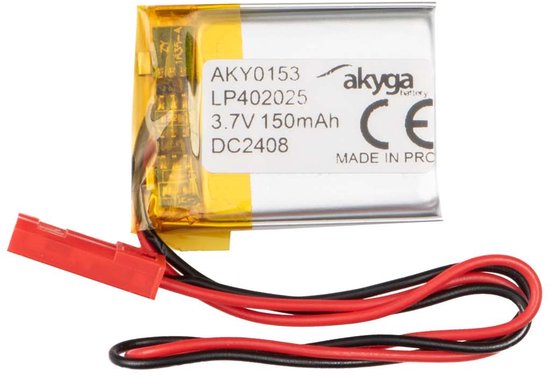 Pack de batteries Akyga LP402025 Taille de la batterie : LiPo spéciale 3,7 V 150 mAh