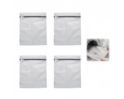 4 stuks - Waszak - Waszakken voor Wasgoed - Laundry Bag - Wasnetten - Anti-klit - Anti-vervorming - Wasmachine netzak - Fijne netzak - Huishoudelijke waszak voor overhemden - 40x50cm - Wit -voor Wasgoed (Sokken, Lingerie & T-Shirts)