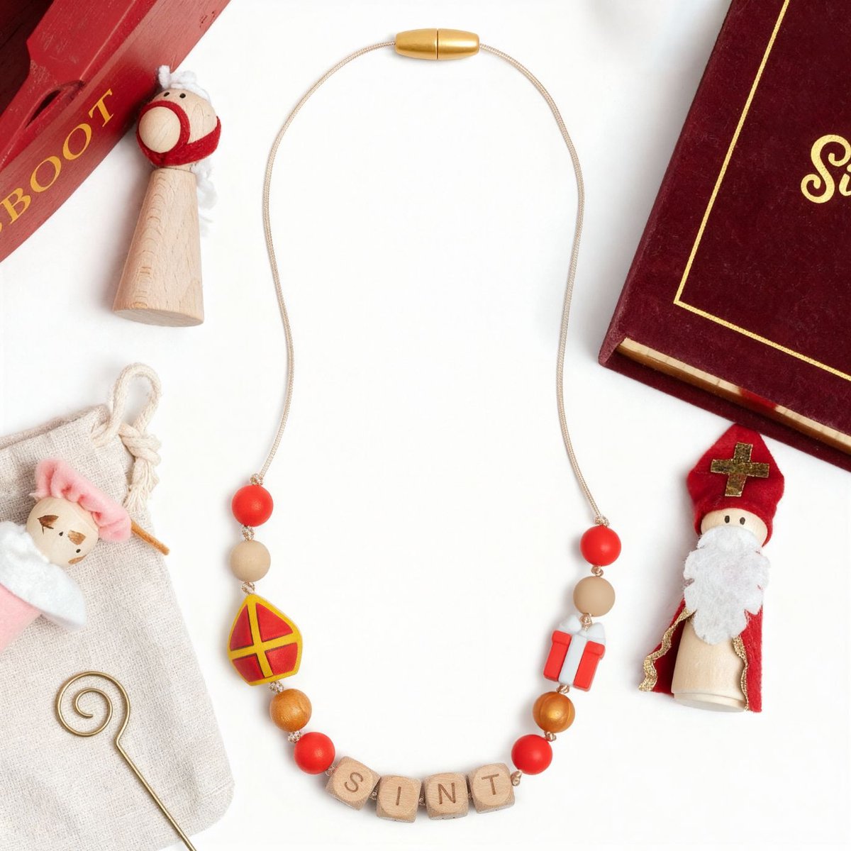 Sinterklaas Ketting Cadeau Naam Gepersonaliseerd Wavy Dreams