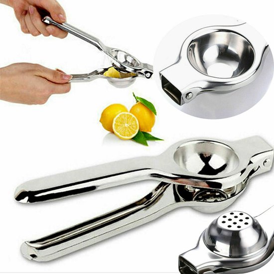 1 stuk - Citroenpers - Pers - Multifunctioneel - Sapcentrifuge - Handmatige citroenpers - Geschikt voor het persen van citroenen, sap maken in huis - 20*6,5*5 cm - Zilver van Merkloos — afbeelding 5