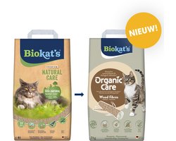 Biokat´s Organic Care Wood - 3 Kg - Kattenbakvulling - Klontvormend - zonder geur