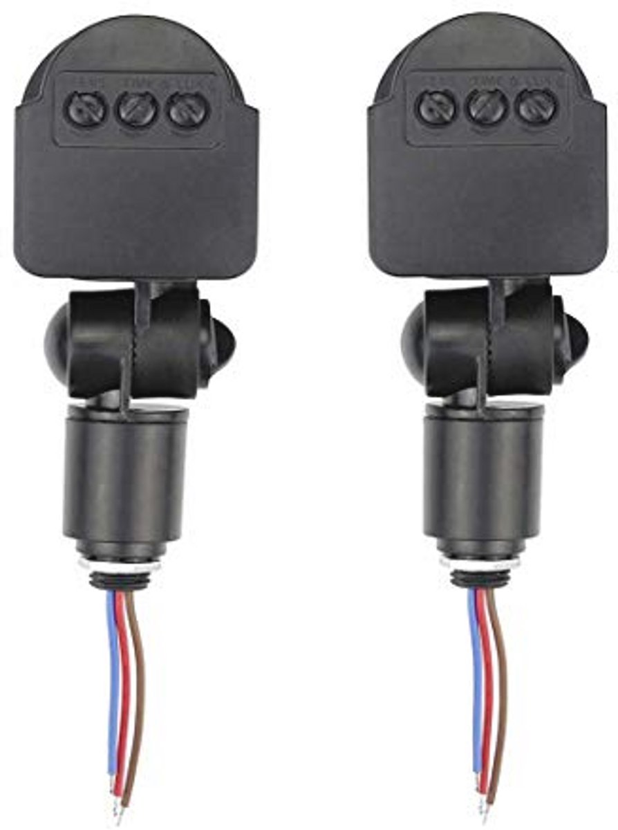 2 stuks DC 12V Outdoor Infrared PIR Bewegingssensor Schakelaar