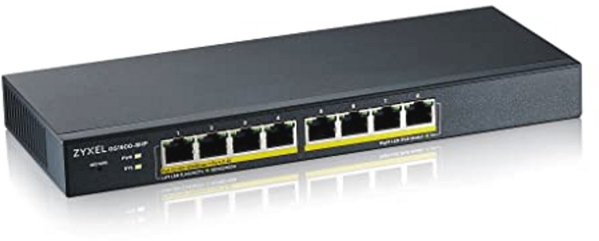 8-poorts Gigabit PoE Switch - Smart Managed - Desktop/Rack Mount - 70W Budget - VLAN, IGMP, QoS