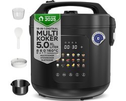 TurboTronic DMC18 Multicooker - Rijstkoker - Stoomkoker - RVS - Zwart