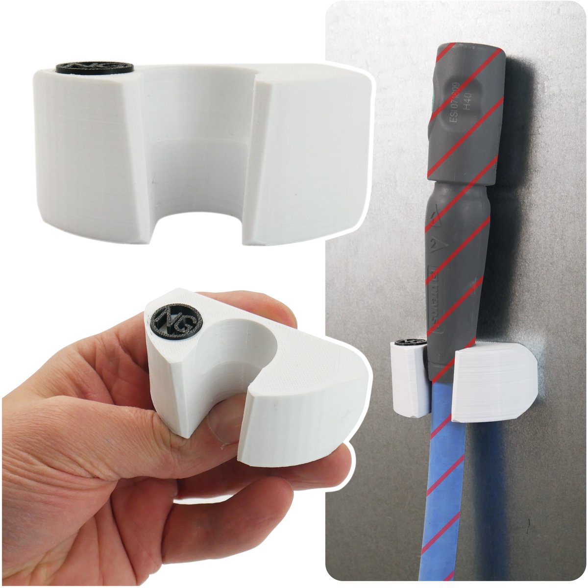 Magnetische slanghouder voor spuitcabine - wandorganizer