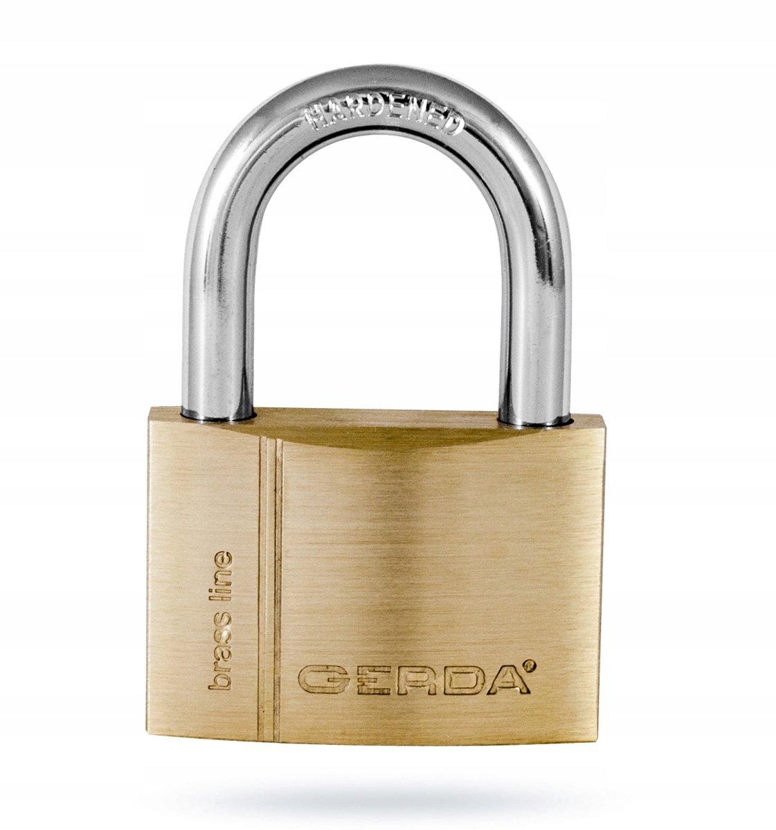 Gerda KMZ S60 messing hangslot - systeem met één sleutel