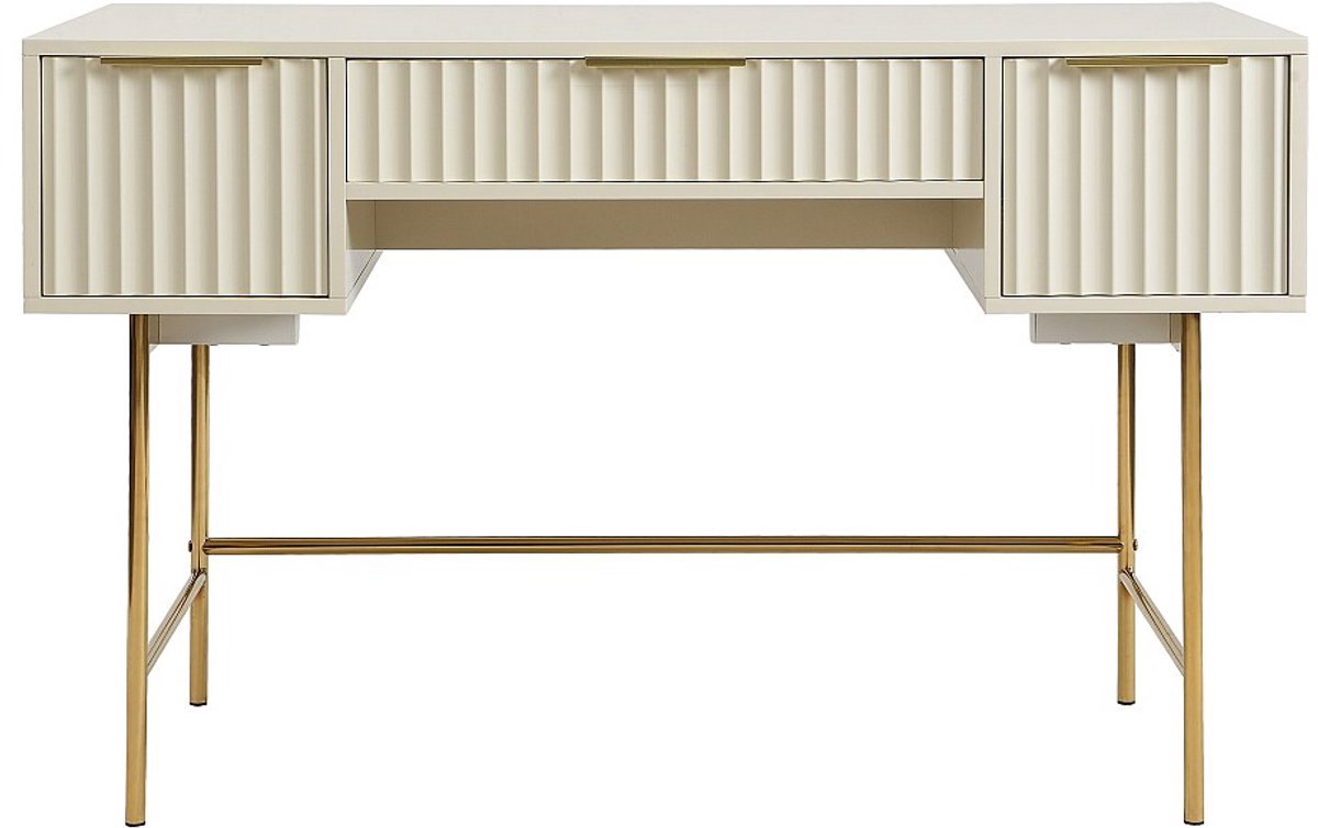 Vente-unique Bureau met opbergruimte - Beige en goud - VITESDA van Pascal Morabito