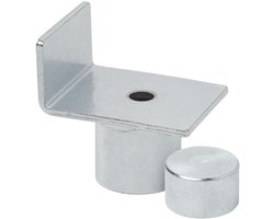 ProPlus Potkrik Adapter Ø20–27 mm – Voor vrijwel elke potkrik en caravan – Met enkele opstaande rand – Zilver