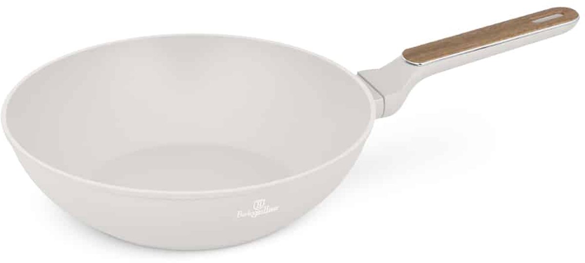 Berlinger Haus 8315 - Wokpan - 28 cm - Sahara Nordic collection - houten handvat