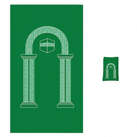 Prayeristan Moslim Gebedskleed Met Kralen - Draagbare Gebedsmat Turks Design, Ramadan Cadeau