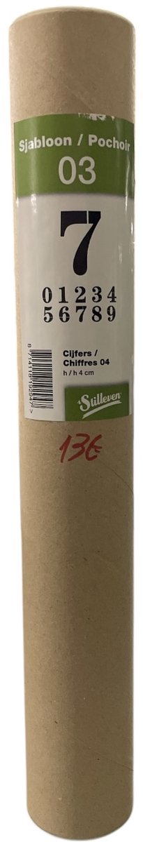 Stilleven Sjablonen Cijfers - Flexible herbruikbare sjablonen - Cijfers 4 cm - 1 set