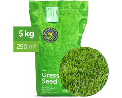 MRS Turbo Green Herstel Graszaad - 5 kg voor 250 m² - Razendsnelle kieming - Geeft onkruid geen kans - Twee soorten Engels raaigras - Vol, sterk en supergroen - NAK-gecertificeerd