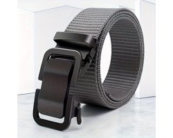 Men's Automatic Buckle Nylon Belt - Black and Gray, featuring a square buckle, perfect for outdoor sports, casual wear, business occasions, and Father's Day gifts. Casual wear belt | Casual style belt | Nylon belt rituals lente riem heren