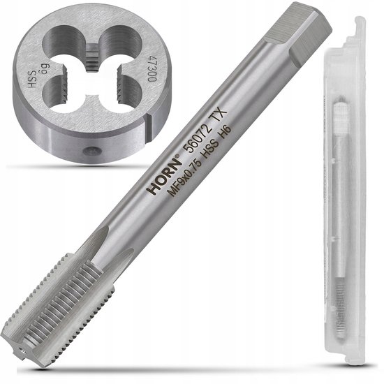 Burkit M25 X 2 Tap en Matrijs Set Linkerhand, M25 x 2.0 Machine Draadkraan en Ronde Matrijs