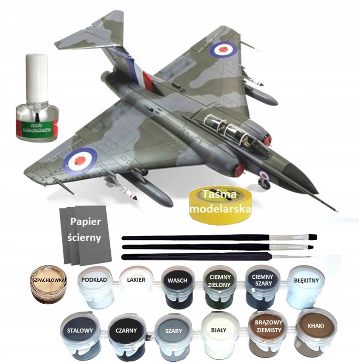 Modelbouwkit Gloster Javelin 1:72 met verf, lijm en penselen