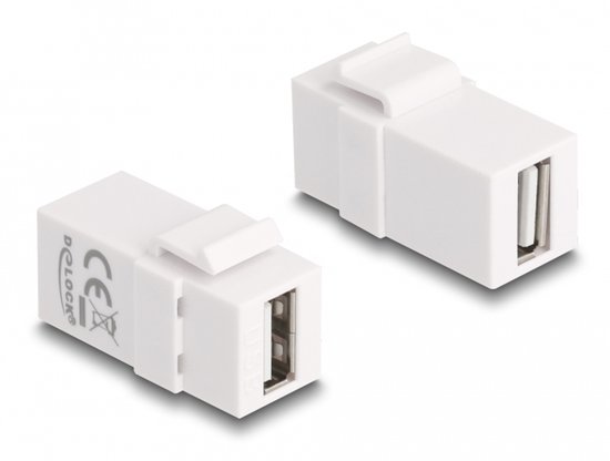 Module Keystone USB 2.0 A femelle vers USB 2.0 A femelle blanc