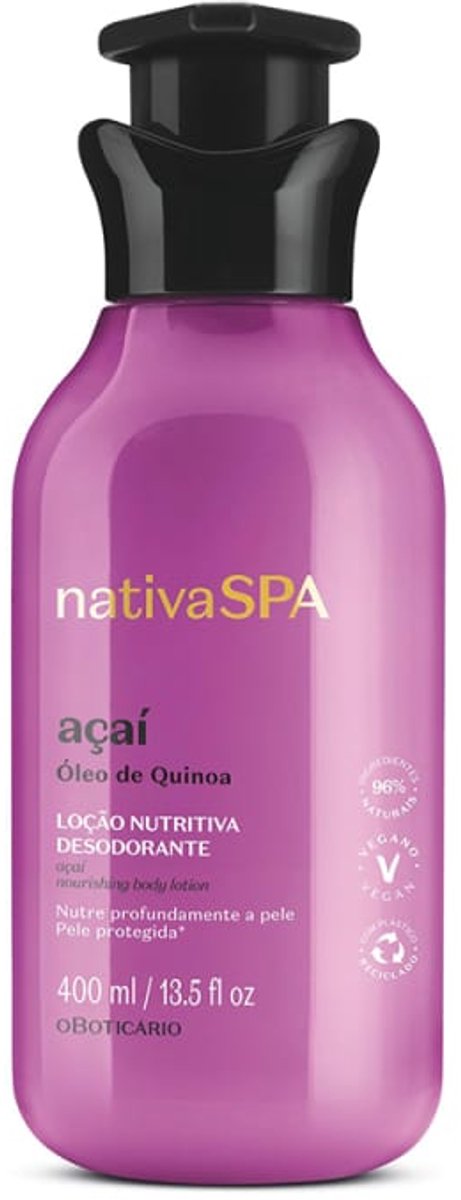 Boticário Nativa SPA B27649, Vrouwen, Universele huid, Hydraterend, 400 ml, Pompflacon, 1 stuk(s)