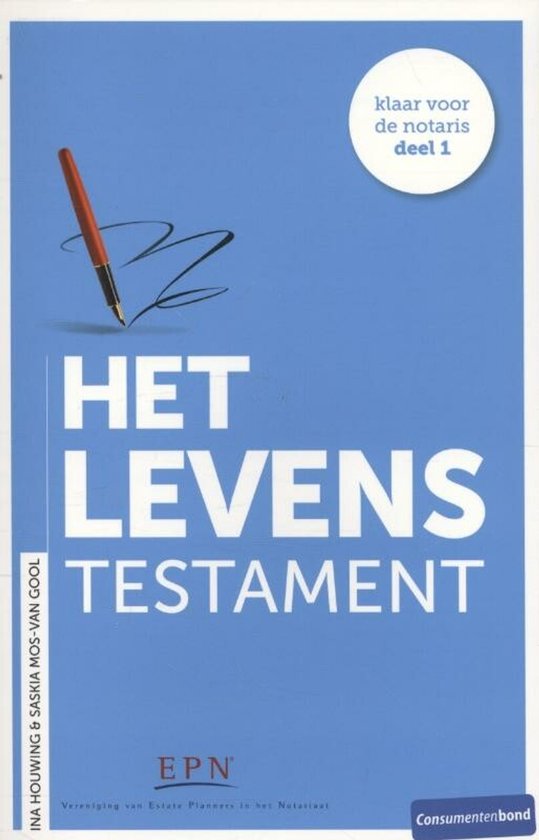 Klaar voor de notaris Het levenstestament - cover