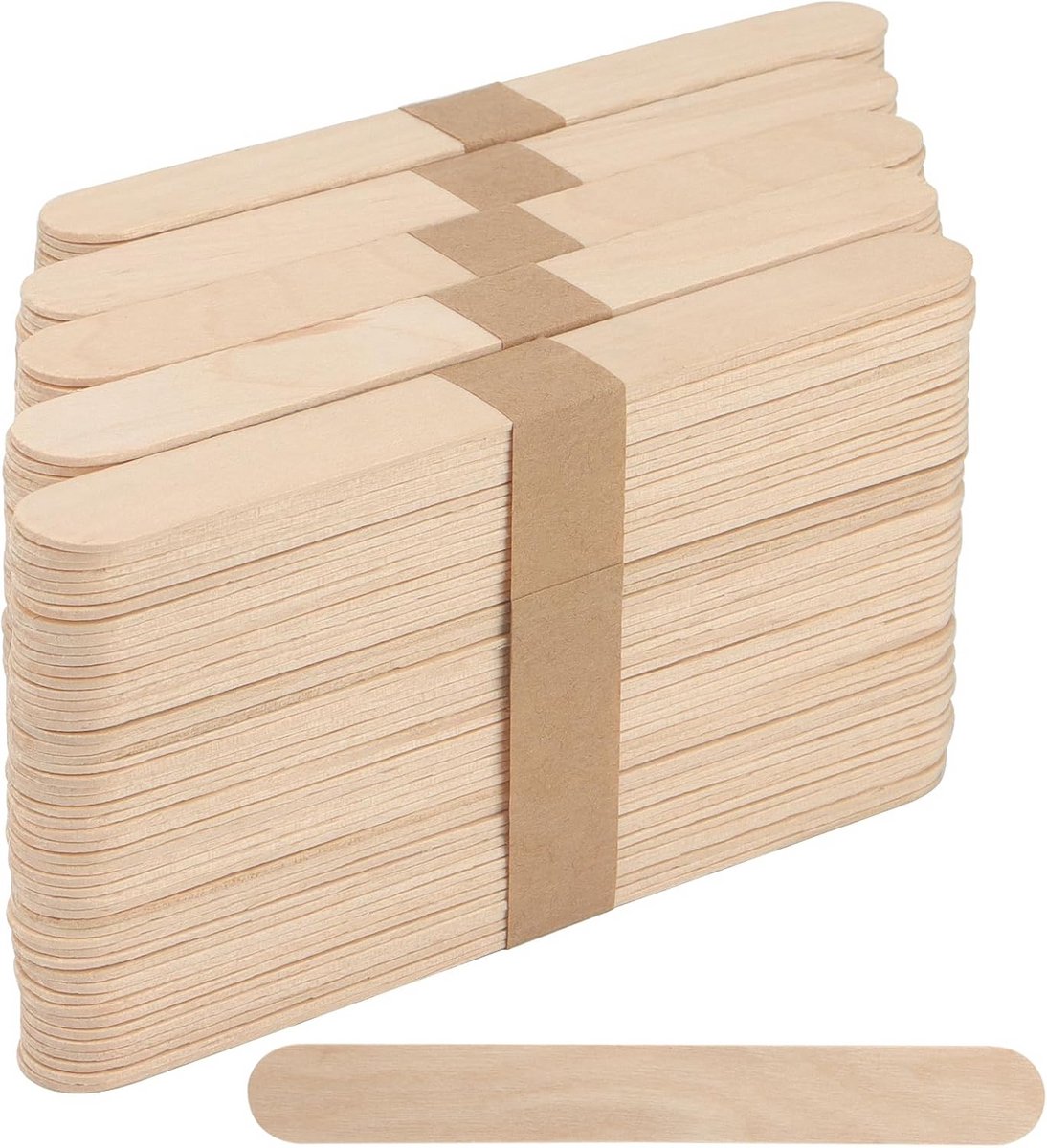 500 Houten Lollystokjes 15 cm - Craft Sticks voor Ambachten, IJs en Decoratie