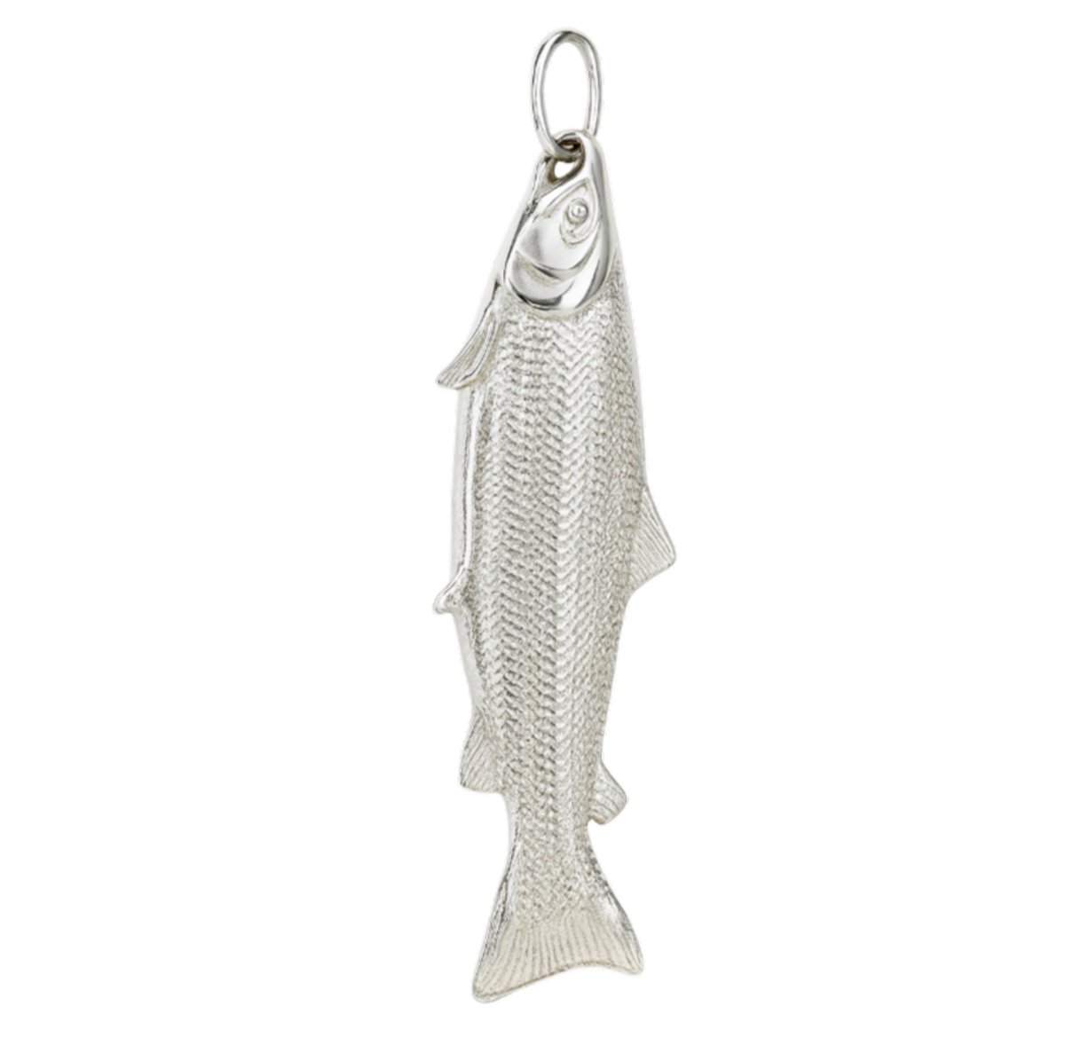Zilveren Zalm XL kettinghanger
