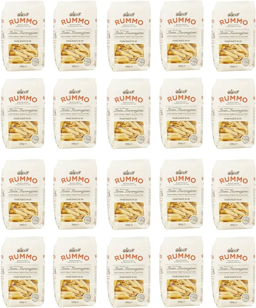 20x Penne Rigate N.66 500g - Pasta van Durumtarwe (Bronsgetrokken)